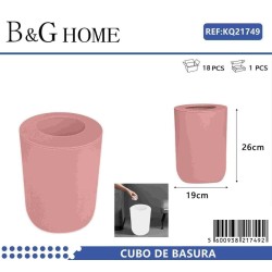 Κάδος απορριμμάτων μπάνιου πλαστικός - Pink - 21749