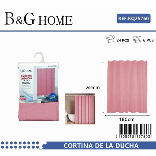 Κουρτίνα μπάνιου - Pink - 1.8x2m - 25760 Κουρτίνα μπάνιου - Pink - 1.8x2m - 25760