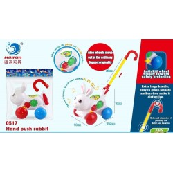Συρόμενο παιχνίδι Κουνελάκι - 0517 - 117290 - White