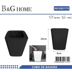 Κάδος απορριμμάτων μπάνιου πλαστικός - Black - 21779