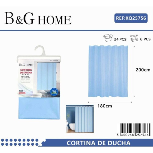 Κουρτίνα μπάνιου - Light Blue - 1.8x2m - 25756 Κουρτίνα μπάνιου - Light Blue - 1.8x2m - 25756