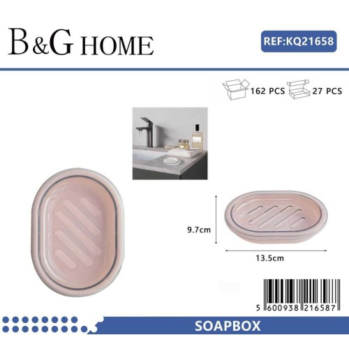 Σαπουνοθήκη μπάνιου πλαστική - Light Pink - 21658 Σαπουνοθήκη μπάνιου πλαστική - Light Pink - 21658