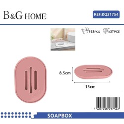 Σαπουνοθήκη μπάνιου πλαστική - Pink - 21754 - 5PCS