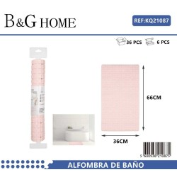 Αντιολισθητικό πατάκι μπάνιου - M0826 - 36x66cm - Light Pink - 21087