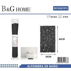 Αντιολισθητικό πατάκι μπάνιου - 6C - 36x66cm - Black - 21073