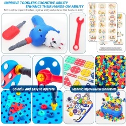 Παιχνίδι κατασκευών DIY με εργαλεία & βίδες - 906 - 922176