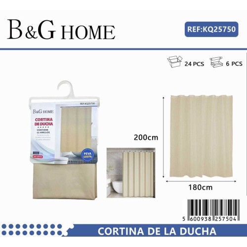 Κουρτίνα μπάνιου - Beige - 1.8x2m - 25750 Κουρτίνα μπάνιου - Beige - 1.8x2m - 25750