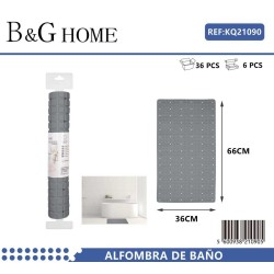 Αντιολισθητικό πατάκι μπάνιου - M0831 - 36x66cm - Grey - 21090