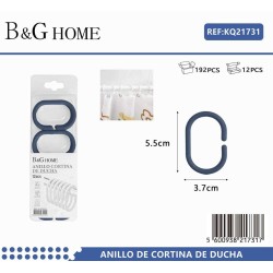 Κρίκοι κουρτίνας μπάνιου - Blue - 21731