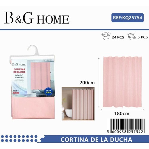 Κουρτίνα μπάνιου - Light Pink - 1.8x2m - 25754 Κουρτίνα μπάνιου - Light Pink - 1.8x2m - 25754