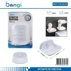 Επιτοίχια σαπουνοθήκη μπάνιου με βεντούζα - 03431