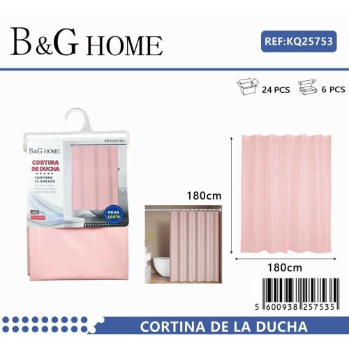 Κουρτίνα μπάνιου - Light Pink - 1.8x1.8m - 25753 Κουρτίνα μπάνιου - Light Pink - 1.8x1.8m - 25753