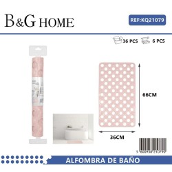 Αντιολισθητικό πατάκι μπάνιου - M0826 - 36x66cm - Light Pink - 21079