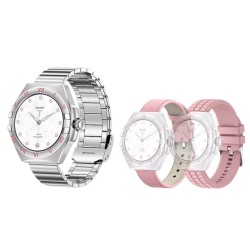 Σετ Smartwatch με 3 λουράκια - LG80 Mini - 065066 - Pink