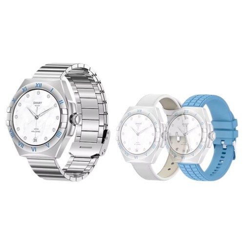 Σετ Smartwatch με 3 λουράκια - LG80 Mini - 065066 - Blue Σετ Smartwatch με 3 λουράκια - LG80 Mini - 065066 - Blue