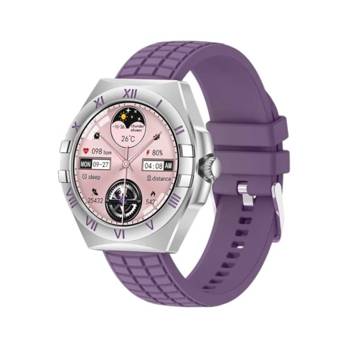 Σετ Smartwatch με 3 λουράκια - LG80 Mini - 065066 - Purple Σετ Smartwatch με 3 λουράκια - LG80 Mini - 065066 - Purple