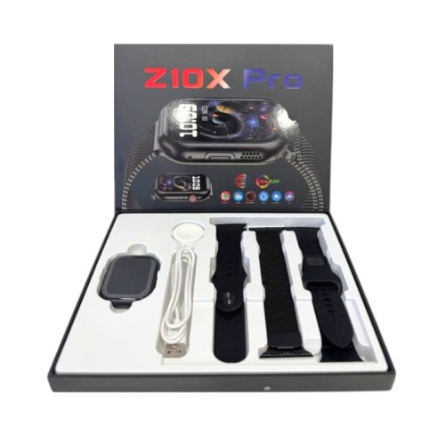 Σετ Smartwatch με 3 λουράκια - Z10X Pro - 065165 - Black Σετ Smartwatch με 3 λουράκια - Z10X Pro - 065165 - Black