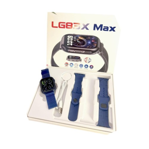 Σετ Smartwatch με 3 λουράκια - LG83X Max - 065196 - Blue Σετ Smartwatch με 3 λουράκια - LG83X Max - 065196 - Blue