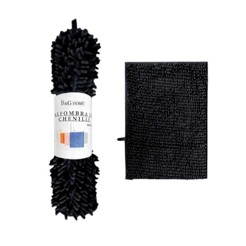 Πατάκι μπάνιου - 6C - Black - - 50x80cm - Black - 20881 Πατάκι μπάνιου - 6C - Black - - 50x80cm - Black - 20881