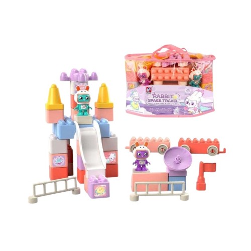 Σετ κατασκευών DIY με τουβλάκια - Rabbit Space Travel - 38pcs - JX6802 - 215465 Σετ κατασκευών DIY με τουβλάκια - Rabbit Space Travel - 38pcs - JX6802 - 215465
