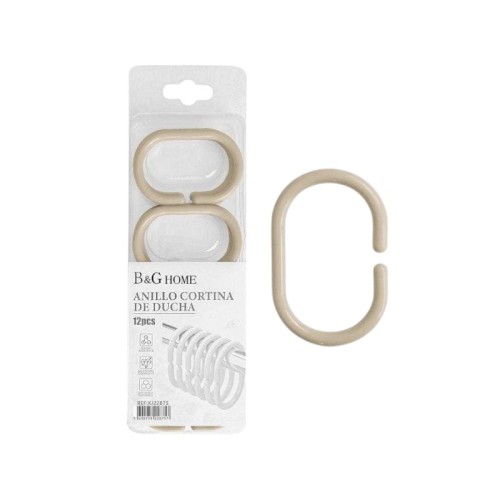 Κρίκοι κουρτίνας μπάνιου - Beige - 21587 Κρίκοι κουρτίνας μπάνιου - Beige - 21587
