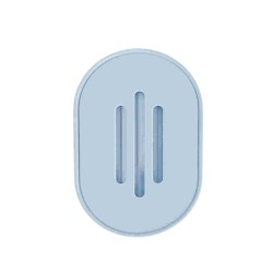 Σαπουνοθήκη μπάνιου πλαστική - Light Blue - 21682 - 5PCS