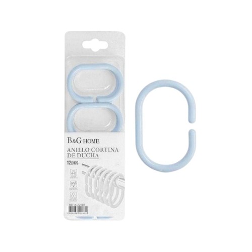 Κρίκοι κουρτίνας μπάνιου - Light Blue - 21695 Κρίκοι κουρτίνας μπάνιου - Light Blue - 21695
