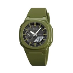 Ψηφιακό/αναλογικό ρολόι χειρός – Skmei - 2091 - Green/White screen