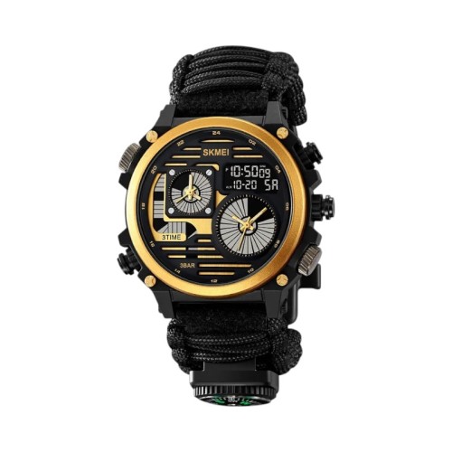 Ψηφιακό/αναλογικό ρολόι χειρός – Skmei - 2202 - Gold/Black Rope Ψηφιακό/αναλογικό ρολόι χειρός – Skmei - 2202 - Gold/Black Rope