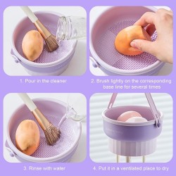 Βάση καθαρισμού και τοποθέτησης πινέλων μακιγιάζ - LD1015 - 292216 - Light Orange