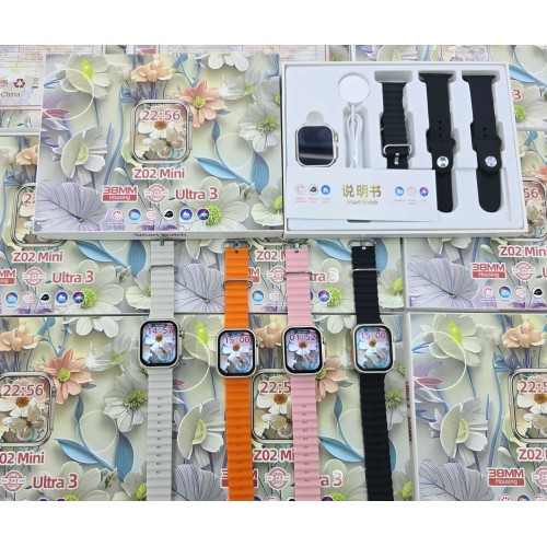 Σετ Smartwatch με 3 λουράκια - Z02 Mini - 064991 - Orange Σετ Smartwatch με 3 λουράκια - Z02 Mini - 064991 - Orange