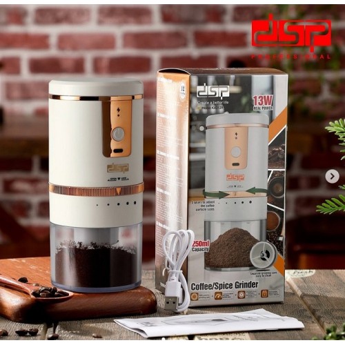 Επαναφορτιζόμενος μύλος άλεσης καφέ - KA3129-White - DSP - 617994 Επαναφορτιζόμενος μύλος άλεσης καφέ - KA3129-White - DSP - 617994