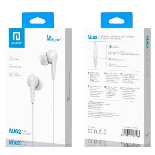 Ενσύρματα ακουστικά - MJ-62 - 705593 - White Ενσύρματα ακουστικά - MJ-62 - 705593 - White