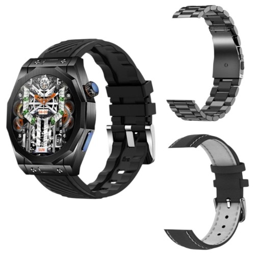 Σετ Smartwatch με 3 λουράκια - Z83 MAX - 880518 - Black