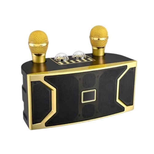 Ασύρματο ηχείο Bluetooth με 2 μικρόφωνα Karaoke - YS-211 - 887189 - Gold Ασύρματο ηχείο Bluetooth με 2 μικρόφωνα Karaoke - YS-211 - 887189 - Gold