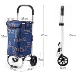 Υφασμάτινο καρότσι λαϊκής - ZZ602 - 981294 - Black Υφασμάτινο καρότσι λαϊκής - ZZ602 - 981294 - Black