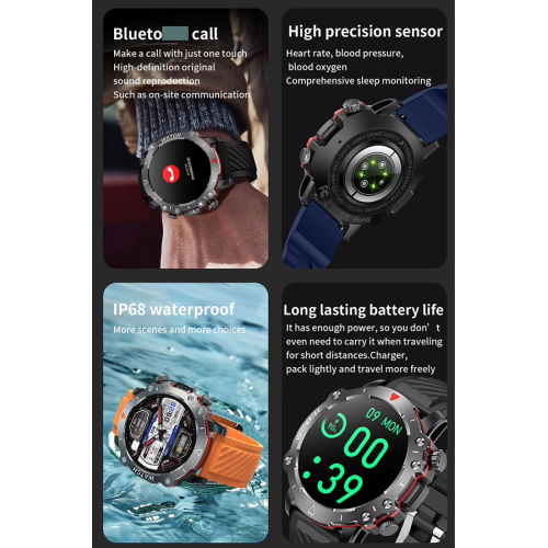 Σετ Smartwatch με 3 λουράκια - LG78 Pro - 064878 - Red Σετ Smartwatch με 3 λουράκια - LG78 Pro - 064878 - Red