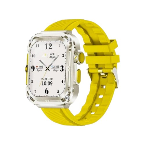 Σετ Smartwatch με 3 λουράκια - Z85 MAX - 065097 - Yellow Σετ Smartwatch με 3 λουράκια - Z85 MAX - 065097 - Yellow