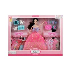 Σετ κούκλα με ρούχα & αξεσουάρ - HS1842-1411 - 215364