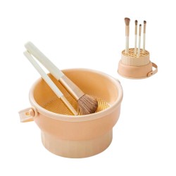 Βάση καθαρισμού και τοποθέτησης πινέλων μακιγιάζ - LD1015 - 292216 - Light Orange