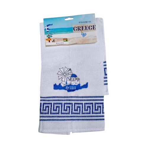 Πετσέτα ποτηρόπανο Souvenir με κέντημα - Σετ 12pcs - Greece - 416051 Πετσέτα ποτηρόπανο Souvenir με κέντημα - Σετ 12pcs - Greece - 416051
