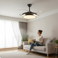 Ανεμιστήρας οροφής & φωτιστικό - DS-8018 - 2*48W - 431644 - Black