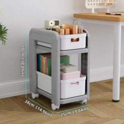 Πλαστική ραφιέρα τροχήλατη 2 επιπέδων - 5302-2 - 915145