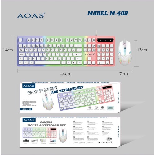 Σετ ενσύρματο πληκτρολόγιο & ποντίκι Gaming - M400 - 651244 Σετ ενσύρματο πληκτρολόγιο & ποντίκι Gaming - M400 - 651244