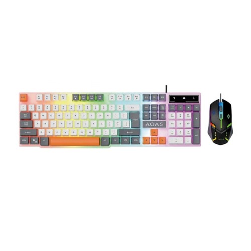 Σετ ενσύρματο πληκτρολόγιο & ποντίκι Gaming - A1020 - 655560 - White Σετ ενσύρματο πληκτρολόγιο & ποντίκι Gaming - A1020 - 655560 - White
