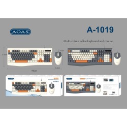 Σετ ενσύρματο πληκτρολόγιο & ποντίκι - A1019 - 656553 - Black