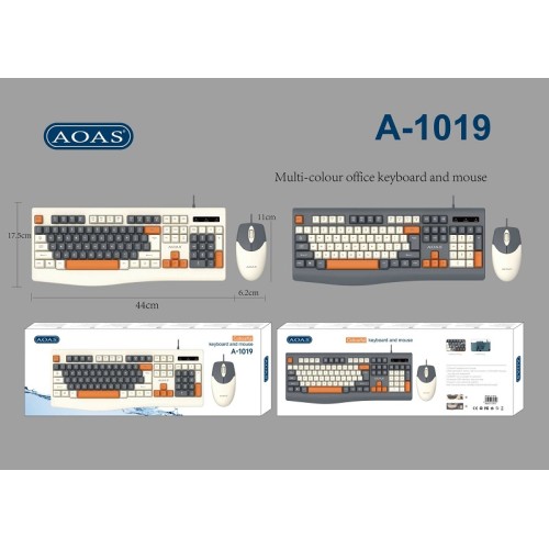 Σετ ενσύρματο πληκτρολόγιο & ποντίκι - A1019 - 656553 - White Σετ ενσύρματο πληκτρολόγιο & ποντίκι - A1019 - 656553 - White