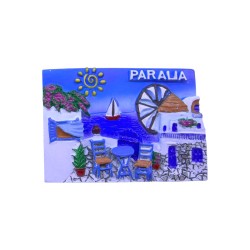 Τουριστικό μαγνητάκι Souvenir - Σετ 12pcs - Paralia - 678418