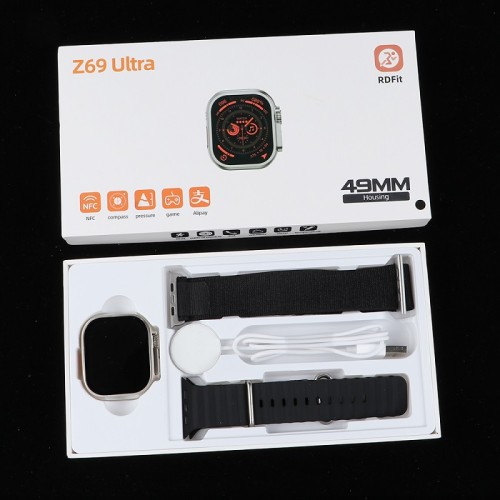 Σετ Smartwatch με 2 λουράκια - Z69 Ultra - 687996 - Black Σετ Smartwatch με 2 λουράκια - Z69 Ultra - 687996 - Black