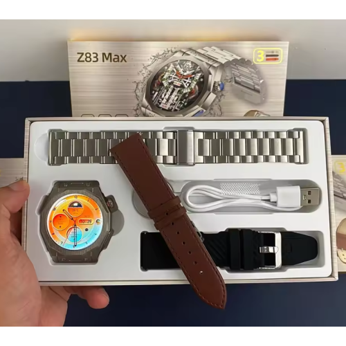 Σετ Smartwatch με 3 λουράκια - Z83 MAX - 880518 - Black Σετ Smartwatch με 3 λουράκια - Z83 MAX - 880518 - Black